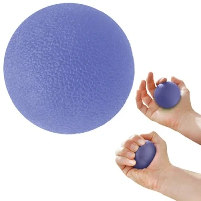 Abbildung von SISSEL® Press Ball Blau, Mittlere Stärke Hand &amp; Unterarmtrainer für Muskelaufbau Beweglichkeit Ideal Therapie Fitness Ergonomisches Design Inklusive Übungsanleitung