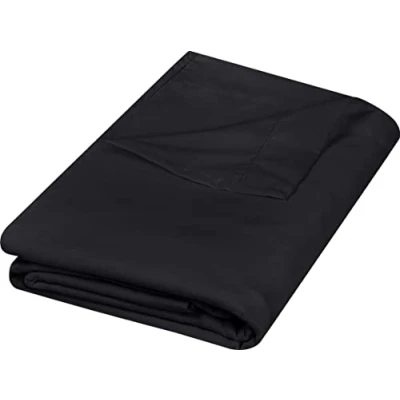 Abbildung von Utopia Bedding Bettlaken Ohne Gummizug 259 x 266cm / 150 200cm Flaches Laken Weich Gebürstete Mikrofaser Schwarz