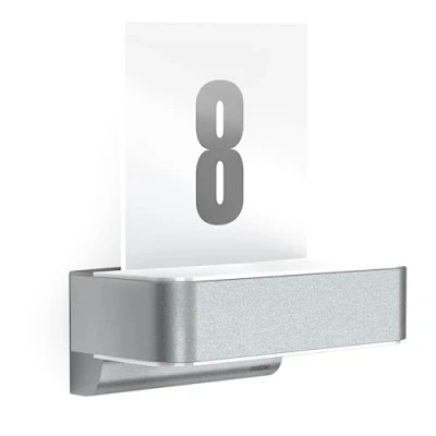 Abbildung von Steinel LED Hausnummernleuchte L 820 SC Connect, 160 Bewegungsmelder, 9.8 W, 3000 K, smarte Wandleuchte, Zeitschaltuhr, dimmbar, silber