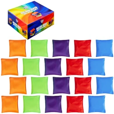 Abbildung von KreativeKraft Cornhole Säckchen, 10er oder 20er Pack Bunte Bean Bags Outdoor Spiele für Kinder (Mehrfarbig Pack)