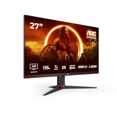 Abbildung von AOC Gaming Q27G2E 27 Zoll QHD Monitor, 155 Hz, 1 ms MPRT, FreeSync Premium (2560x1440, HDMI, DisplayPort) schwarz/rot
