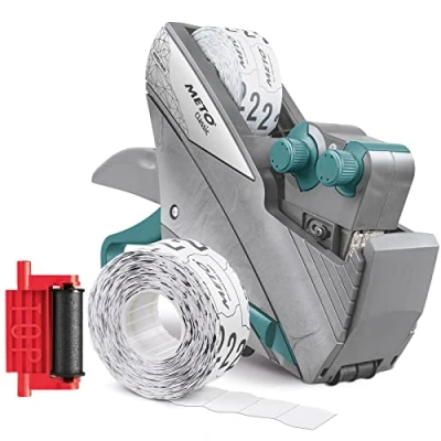 Abbildung von Original Meto Classic XL Giant Preisauszeichner Set Preis, Großdruck (1 zeilig, 7 stellig für 29 x 28 mm Etiketten, sofort einsatzbereit), 1x Handauszeichner