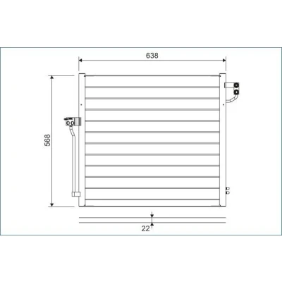 Abbildung von VALEO 822623 Klimakondensator mit Trockner Aluminium 568