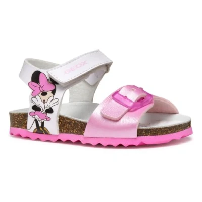 Abbildung von Geox Chalki GIRL Lauflernschuh für Kinder, Größe: 23, White pink Schuhe
