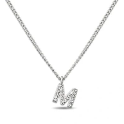 Abbildung von GD GOOD.designs Kette mit Buchstaben M Silber für Damen I Hautverträgliche Halskette initialen Anhänger Silberne Edelstahl Buchstabenkette
