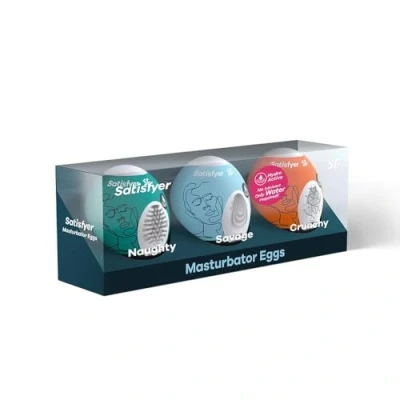 Abbildung von Satisfyer Masturbator ei set Naughty, Savage &amp; Crunchy