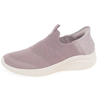 Abbildung von Skechers Damen Ultra Flex 3.0 Smooth Step Sneakers,Sports Shoes, Mauve Knit/Jersey/Trim, 40 EU