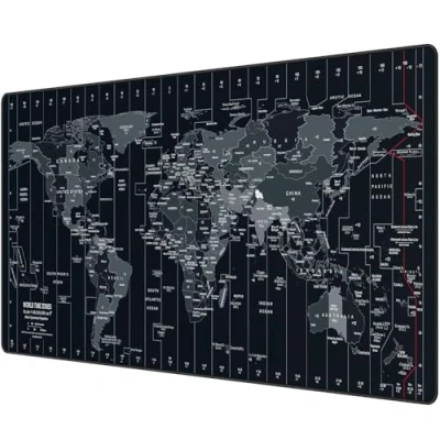 Abbildung von Anpollo XXL Speed Gaming Mauspad Weltkarte 900x400x3mm Mousepad Tischunterlage Large Size Multifunktionales Anti Rutsch schreibtischunterlage verbessert Präzision und Geschwindigkeit