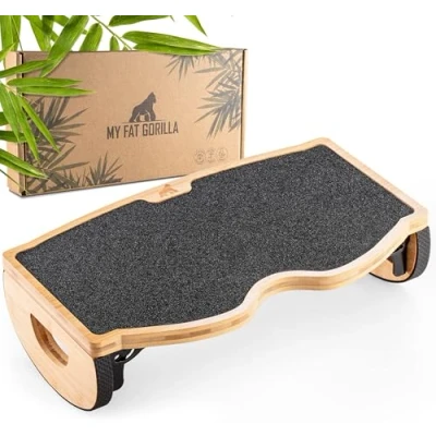 Abbildung von MY FAT GORILLA Fußstütze Schreibtisch Bambus Fußablage Fußbank Klappbar Fußhocker Fussstütze Büro holz Footrest Schreibtischzubehör