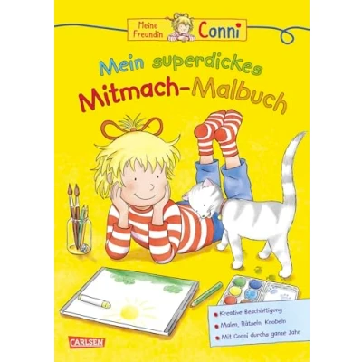 Abbildung von Conni Gelbe Reihe (Beschäftigungsbuch): Mein superdickes Mitmach Malbuch: Für Kinder ab 4 Jahren Mit 120 Ausmalbildern und Bilderrätseln durch Frühling, Sommer, Herbst Winter