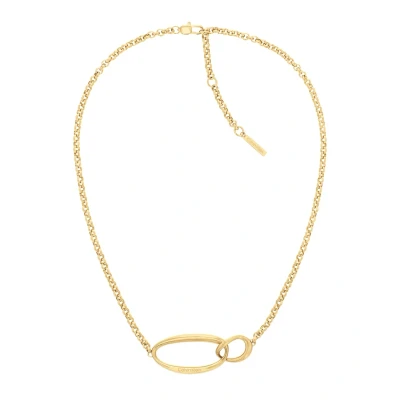 Abbildung von Calvin Klein Halskette für Damen Kollektion PLAYFUL ORGANIC SHAPES Gelbgold 35000354