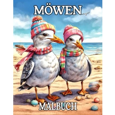 Abbildung von Möwen Malbuch: Lustiges Ausmalbuch für Erwachsene und Jugendliche mit 50 Motiven zur kreativen Entspannung mehr Achtsamkeit