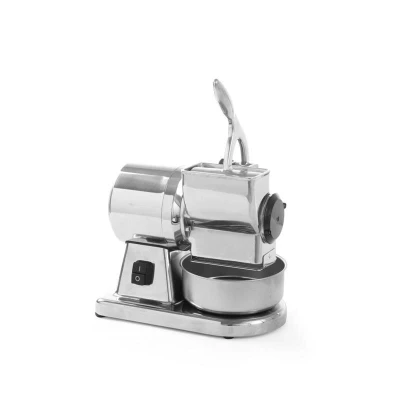 Abbildung von HENDI Elektrische Käsereibe 30 kg/Std. 1,3 l Auffangbehälter für Parmesan Hartkäse 1400 U/Min. Edelstahl Reibe Ø 11 x 6 cm