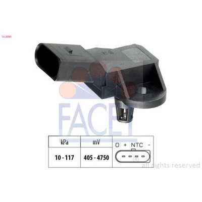 Abbildung von FACET 10.3090 Luftdrucksensor, Höhenanpassung Made in Italy OE Equivalent SEAT: Leon II Hatchback, AUDI: A3 VOLKSWAGEN: Eos