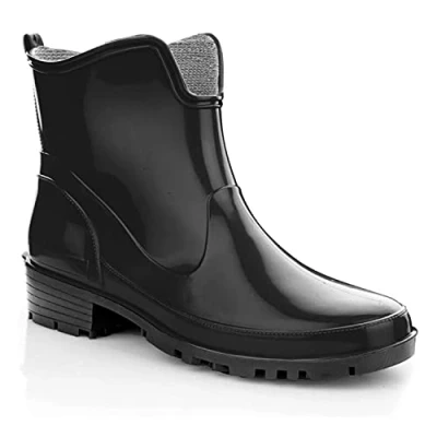 Abbildung von LEMIGO Gummistiefeletten kurze Gummistiefel Elke (40, Schwarz/Sohle Schwarz)
