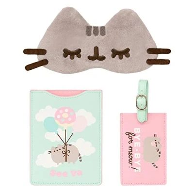 Abbildung von Erik Travel Set Pusheen Foodie Passhülle Reisepass Gepäckanhänger/Kofferanhänger Leder