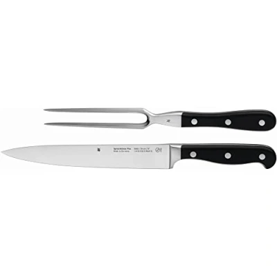 Abbildung von WMF Spitzenklasse Plus Tranchierset 2teilig, Made in Germany, 1 Messer geschmiedet, Fleischgabel, Performance Cut, Spezialklingenstahl