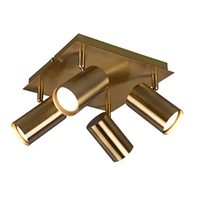 Abbildung von Trio Leuchten Deckenleuchte Marley 802430404, Metall Altmessing, exklusiv 4x GU10