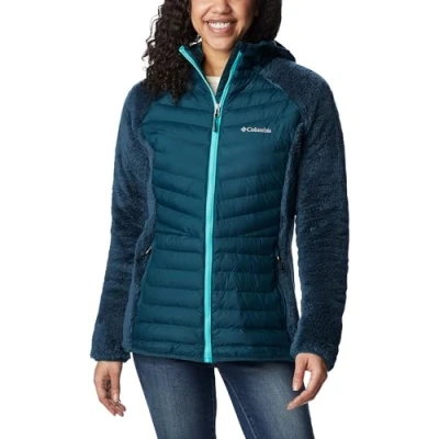 Abbildung von Columbia Powder LITE Hybrid Fleecejacke, Damen, Größe: Medium, Night wave