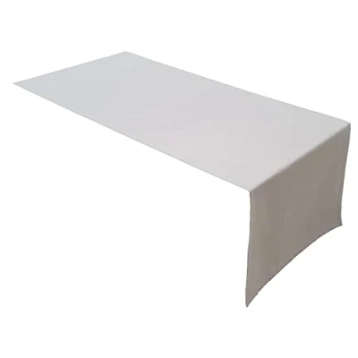 Abbildung von Lemos Home Hochwertiger Tischläufer Tischwäsche aus 100% Baumwolle Kollektion Konzept, Farbe &amp; Größe wählbar (Tischläufer 45x150cm, Lichtgrau)