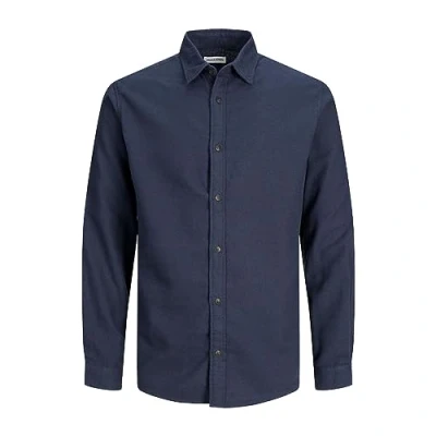 Abbildung von JACK &amp; JONES Herren Jjplain Fall Solid Shirt Ls Hemd, Navy Blazer, XL EU