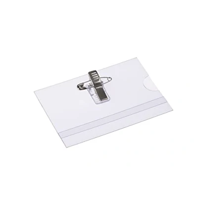 Abbildung von OPUS 2 Namensschilder 65x95 mm mit Clip und Nadel, 24 Stück, farblos, 121261