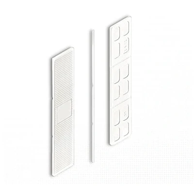 Abbildung von DOJA BARCELONA 1mm Abstandshalter Kunststoff Abstandhalter Weiß PACK 100 Kunststoffkeile Unterlegplatten Unterlegkeile, Plastic Spacers, Verglasungsklötze, Unterleger Plastik Keile