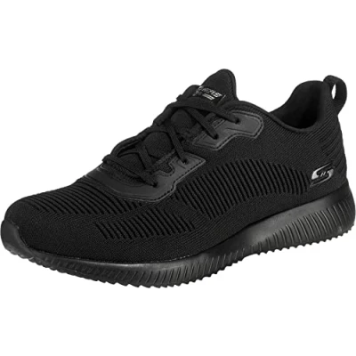 Abbildung von Skechers Damen BOBS Squad Tough Talk Sneaker, Black Engineered Knit/Trim, 37 EU