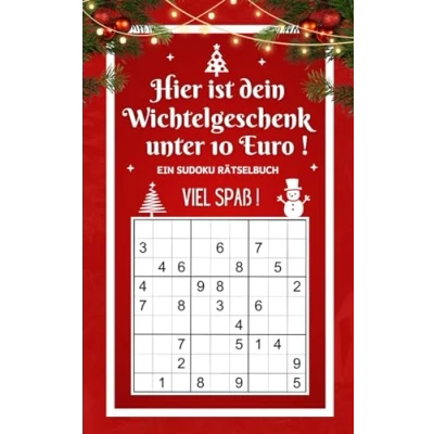 Abbildung von Wichtelgeschenk unter 10 Euro Ein Sudoku Rätselbuch: Kleines Taschenbuch mit 192 Sudokus Lustige Geschenkidee zum Schrottwichteln, Julklapp, Secret Santa für Jugendliche und Erwachsene