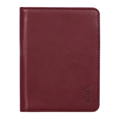 Abbildung von Rhodia 211008C Mappe für Block oder Notizheft Rhodiarama N11, DIN A7 (7,4x10,5 cm) 9,5x12,5 cm, elegant und praktisch, Weinrot, 1 Stück