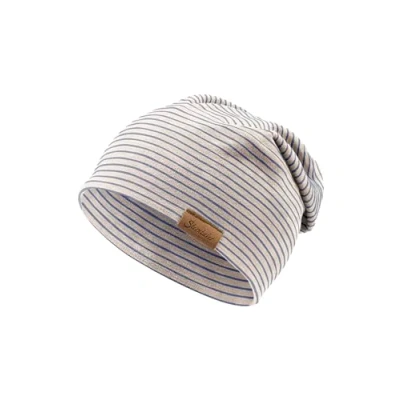 Abbildung von Sterntaler Beanie mit feinem Streifen Unisex Baby und Kinder Mütze aus weichem Microfleece ohne Umschlag tragbar Übergnagsmütze Kobaltblau, 53