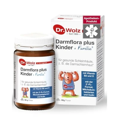Abbildung von Darmflora plus Kinder+familie Pulver
