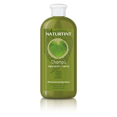 Abbildung von Naturtint. Repair and Strength Shampoo. Nährt, Repariert und Stärkt. Befeuchtetes Glänzendes Haar. 99% Natürliche Inhaltsstoffe. Frei von Silikonen Parabenen 330 ml
