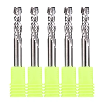 Abbildung von EU_HOZLY 5 Stück Hartmetall Kompressionsfräser Up&amp;Down 2 Flöten Schaftfräser 6 mm (0,236 Zoll) Schaft mit Schnittdurchmesser, 22 (0,866 Schnittlänge für CNC Fräsmaschine