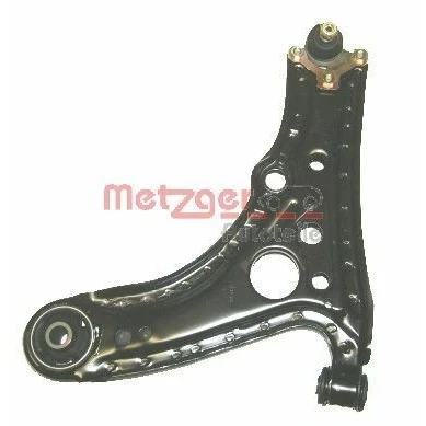 Abbildung von METZGER 58012401 Querlenker KIT + mit Trag /Führungsgelenk, Gummilager Vorderachse links VOLKSWAGEN: Polo III Hatchback