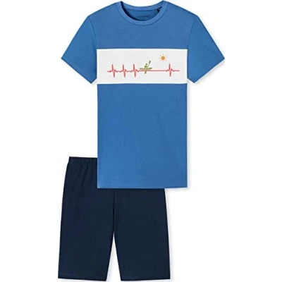Abbildung von Schiesser Original Classics Nachtwäsche Set für Kinder, Größe: 140, Indigo blue