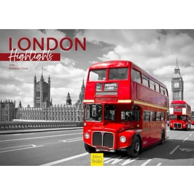 Abbildung von Edition Seidel Premium Kalender London Highlights 2025 Format DIN A3 Wandkalender Großbritannien Big Ben Tower Bridge Metropole Skyline Melanie Viola
