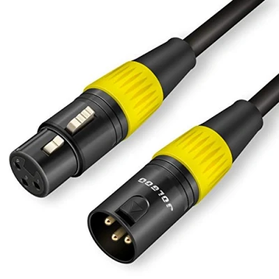 Abbildung von JOLGOO XLR Kabel, Stecker auf Buchse, symmetrisches 3 poliges Mikrofonkabel, 1m