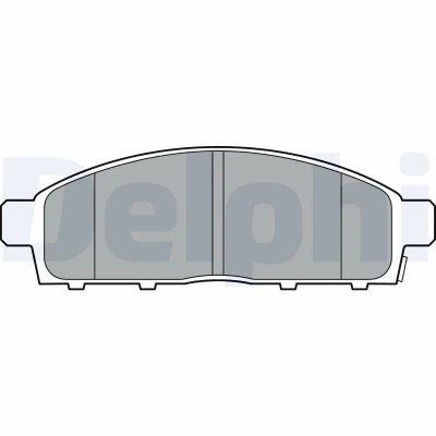 Abbildung von DELPHI LP3313 Bremsbelagsatz mit akustischer Verschleißwarnung ohne Anti Quietsch Blech Zubehör MITSUBISHI: L200 / Triton V Pickup