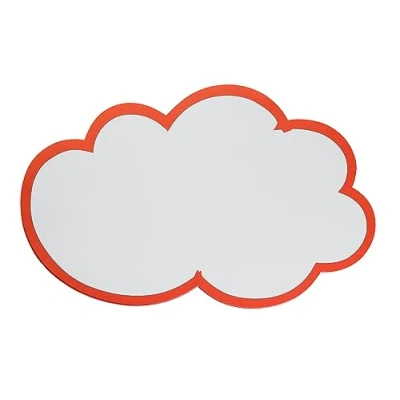Abbildung von FRANKEN Moderationskarten Wolke, 420 x 250 mm, weiß/rot, 20 Stück, UMZ W