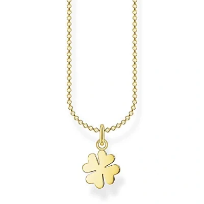 Abbildung von Thomas Sabo Damen Halskette Kleeblatt gold 925 Sterlingsilber, 38 45 cm Länge