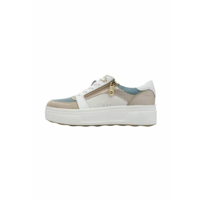 Abbildung von Tamaris COMFORT Damen Plateau Sneaker mit Reißverschluss Low Top, Mehrfarbig (Jeans Comb), 37 EU