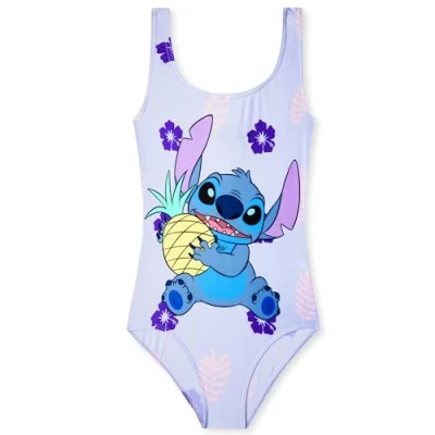 Abbildung von Disney Badeanzug Mädchen, Einteiliger Schwimmanzug Badekleidung Geschenke für Mädchen (Lilla Stitch, 11 12 Jahre)