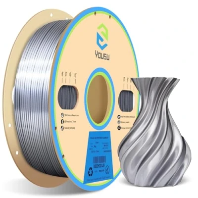 Abbildung von YOUSU pla silk Silber, 3d drucker filament, filament 1.75, metallic seide 1 kg (2,2 lbs)