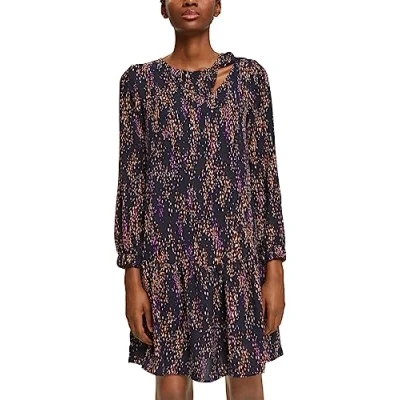Abbildung von Esprit MIT Muster UND Cutout Freizeitkleid black, Damen, Größe: 36, Black
