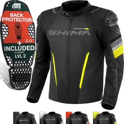 Abbildung von SHIMA Herren Solid 2.0 Motorradjacke, Fluo/Regular, XL EU