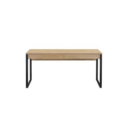 Abbildung von Places of Style Schreibtisch »Moid, Computertisch im modernen Design,«, Breite 120/140/160 cm, mit Metallbeinen &amp; Schublade