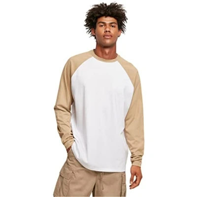Abbildung von Urban Classics Organic Oversized Raglan Longsleeve Langarmshirt, Herren, Größe: 4XL, White unionbeige