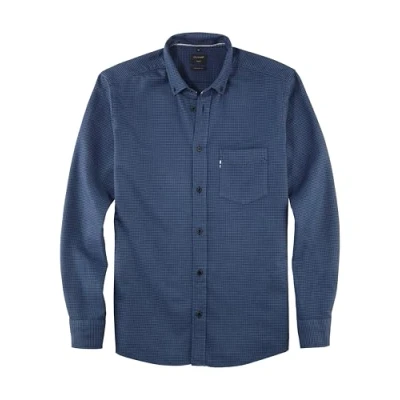 Abbildung von OLYMP Herren Freizeithemd Langarm Casual,Faux Uni,059 Casual 22,04 Button Down Kragen,Marine 18,M