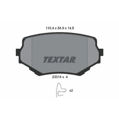 Abbildung von TEXTAR 2331401 Bremsbelagsatz mit akustischer Verschleißwarnung Zubehör SUZUKI: Grand Vitara 2 SUV, 1 I Off Road